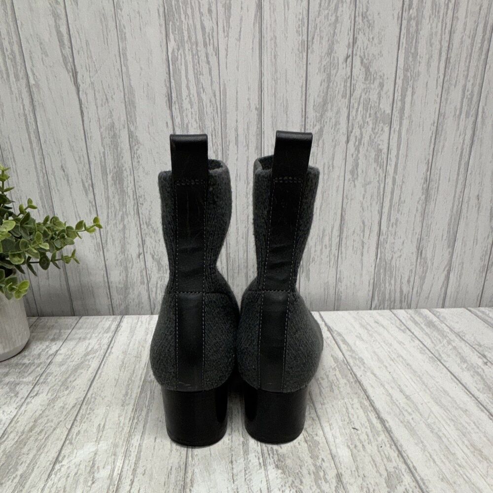 Womens Size 9.5 Everlane Gray Wool Knit Ankle Bootie Pull-On Round Toe - Picture 4 of 8